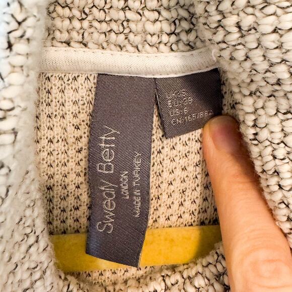 SWEATY BETTY Restful Boucle Knit Sweater mock neck kangaroo pocket - Picture 9 of 13